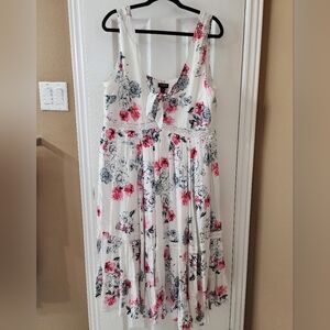 Torrid Ivory Floral Challis Midi Dress